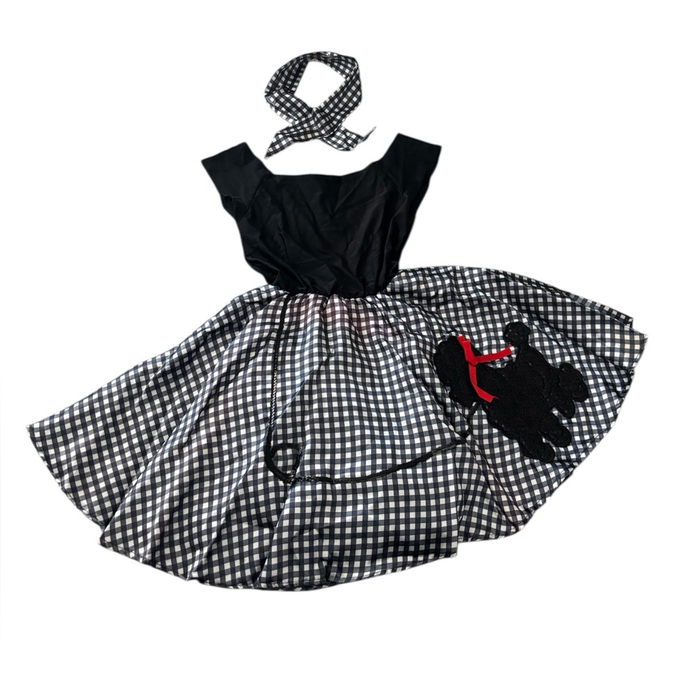 1950’s Poodle Skirt Dress for Kids Costume Large 12